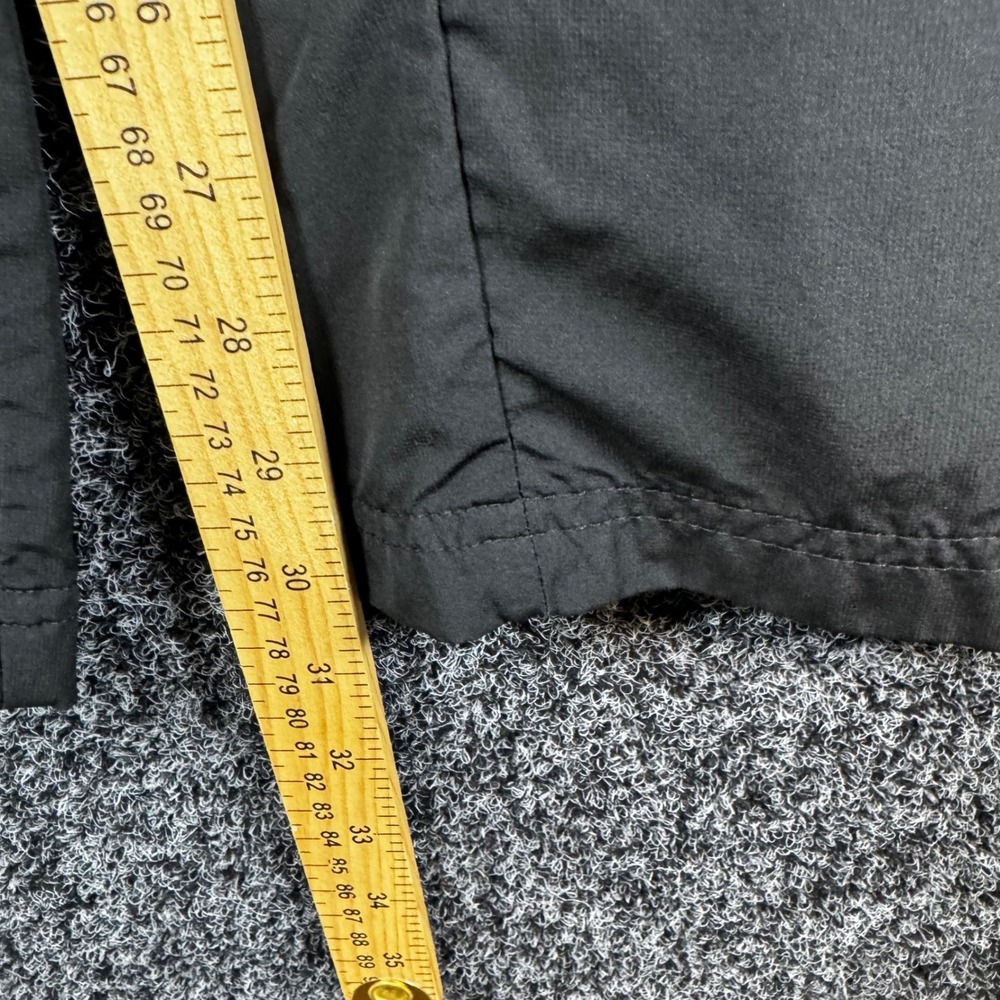 Adidas Mens Black White 3-Stripe Wind Track Pants Straight Leg Ankle Zip Large - Picture 3 of 6